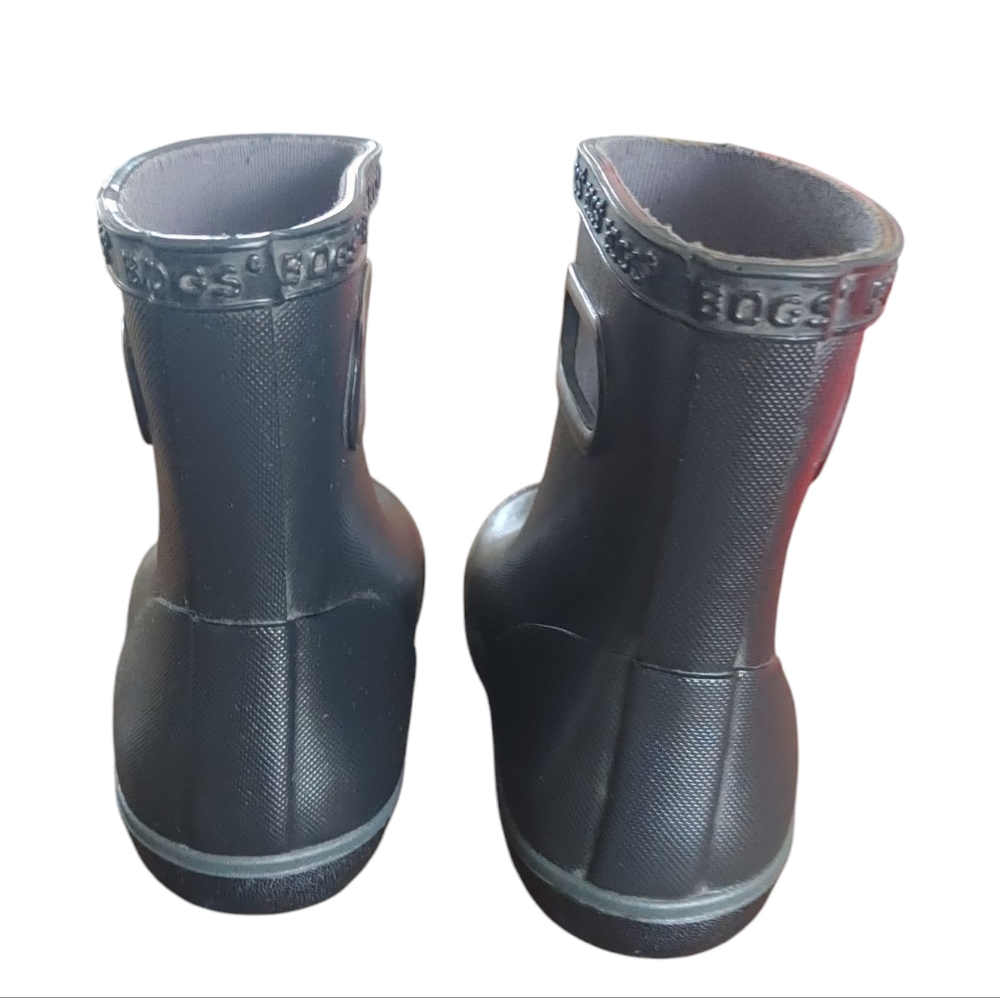 Bogs Black Skipper II Solid Kid's Rainboots - Picture 3 of 9